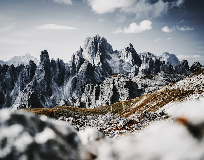 Mountain Landscapes - Stunning view of the sharp peaks of the Dolomite #12366150