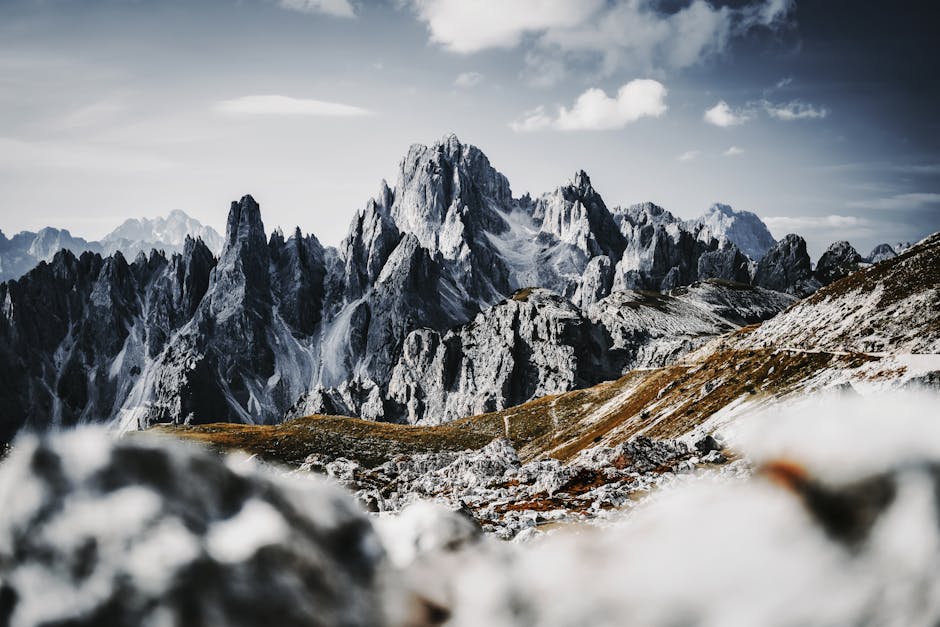 Mountain Landscapes - Stunning view of the sharp peaks of the Dolomite #12366150