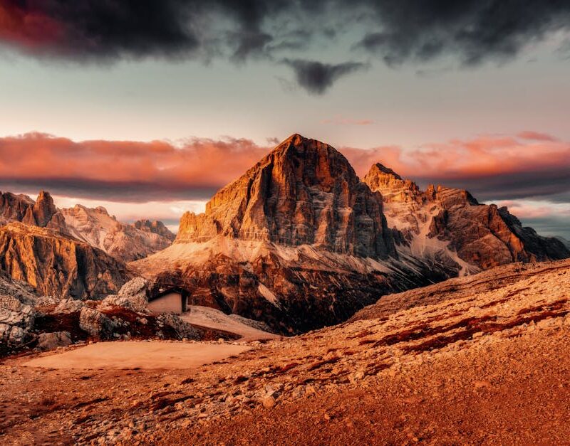 Mountain Landscapes - Breathtaking view of the Dolomites mountain rang #12527032