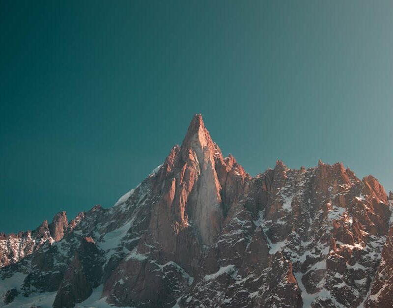 Mountain Landscapes - Breathtaking view of the Aiguille du Dru in the  #12662513