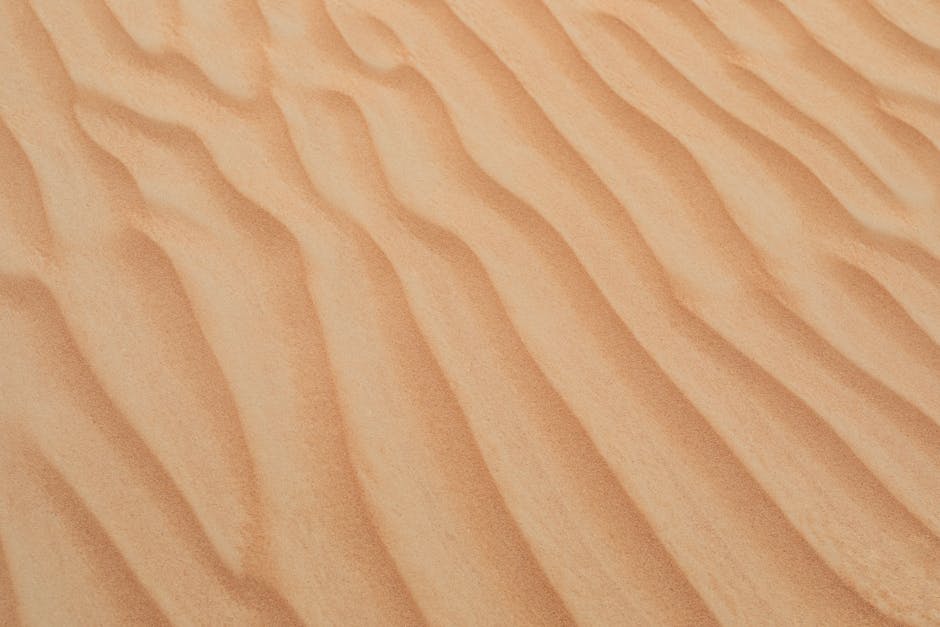 Desert Wilderness - A serene view of golden sand dunes with smooth t #1527934