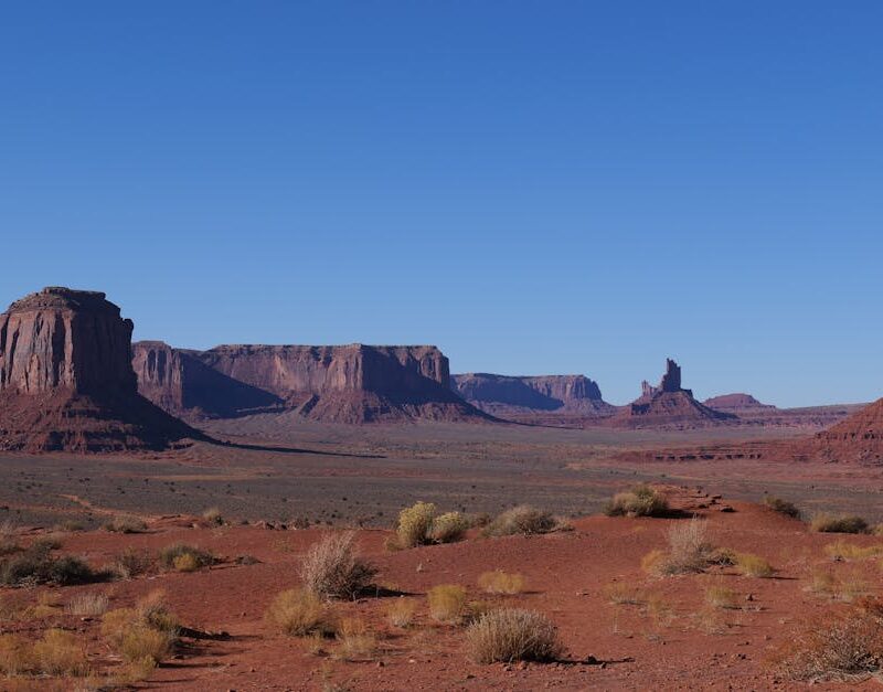 Desert Wilderness - Breathtaking view of Monument Valley buttes unde #19254335