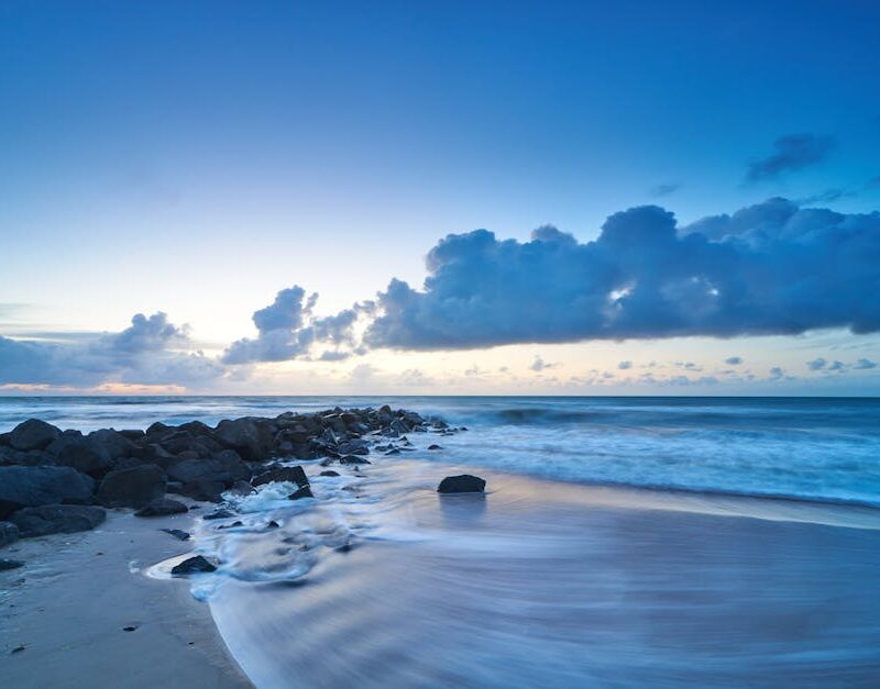 Beach Scenery - Beautiful sunset view of Lønstrup coastline with #33869651