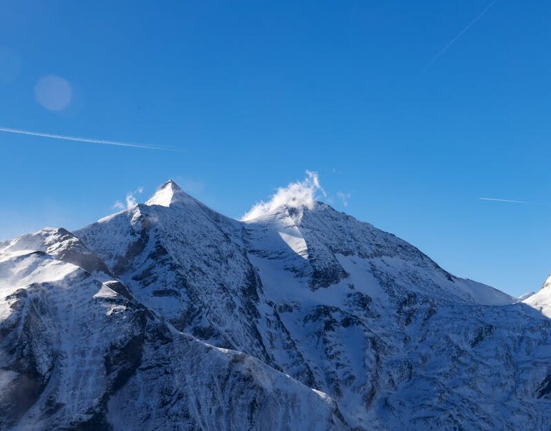 Snow Mountains - Majestic view of snow-capped mountain peaks in S #36505947