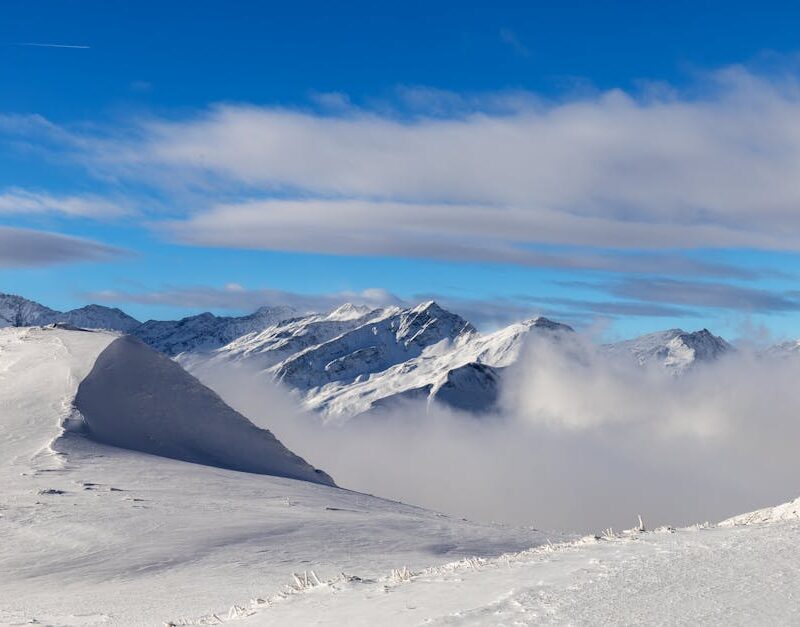 Snow Mountains - Breathtaking view of snow-covered mountains and  #36524760