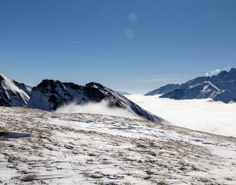 Snow Mountains - Dramatic view of snow-capped mountains and cloud #36534237