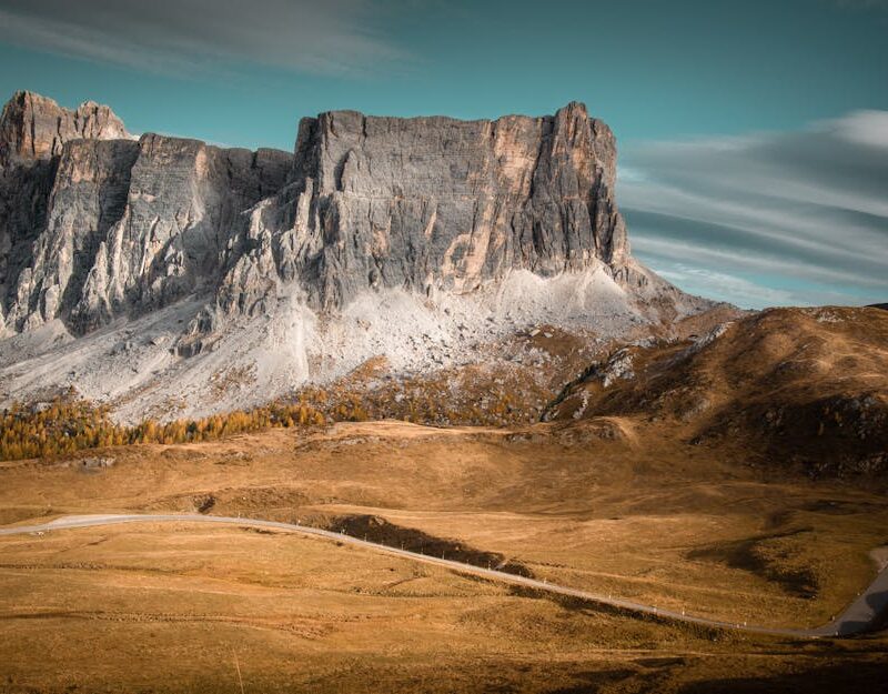 Mountain Landscapes - Scenic view of a majestic mountain range with ru #7142977