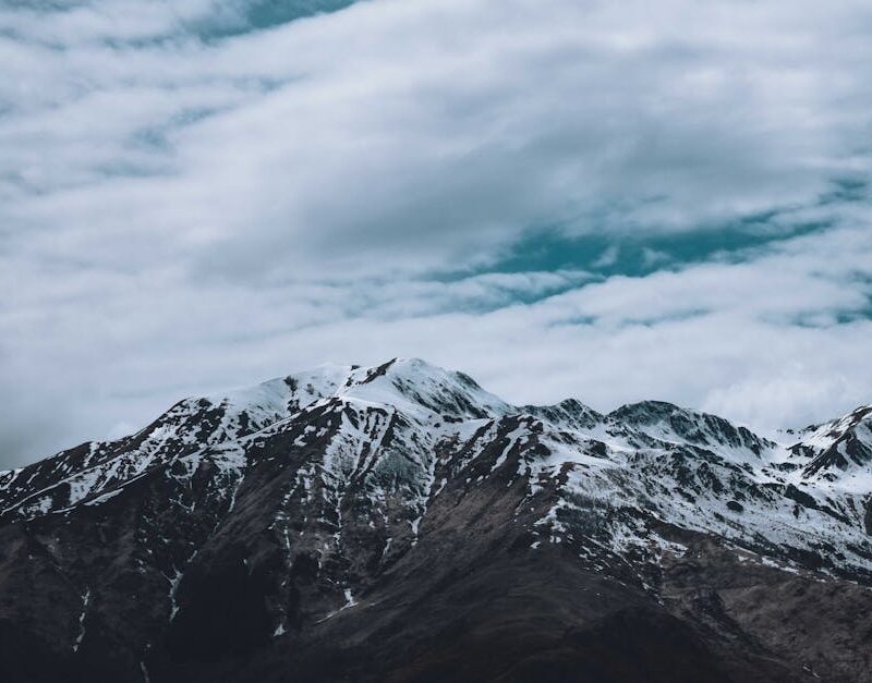 Snow Mountains - Majestic mountain range with snow peaks beneath  #8075963